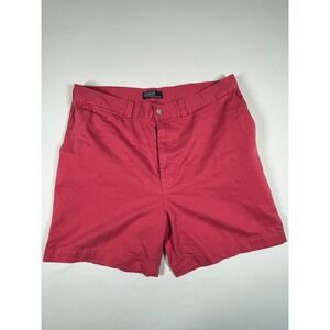 Polo Ralph Lauren Cotton Flat Front Shorts Size 38 Reddish Pink Mens‎